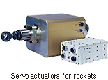Servo actuators for rockets