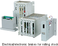 Electrical/electronic brakes for rolling stock