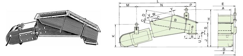 Vibrating Feeders Outer Dimensions